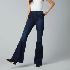 3Pcs Vintage High Waist Soft Dark Wash Big Leg Jeans