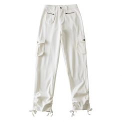 5Pcs Vintage Button Pocket Casual Fashion Work Pants
