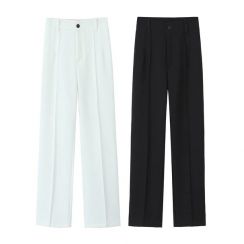 3Pcs Womens Straight High Waist Pants